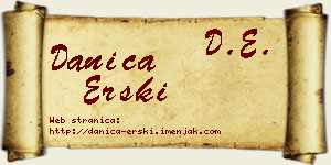 Danica Erski vizit kartica